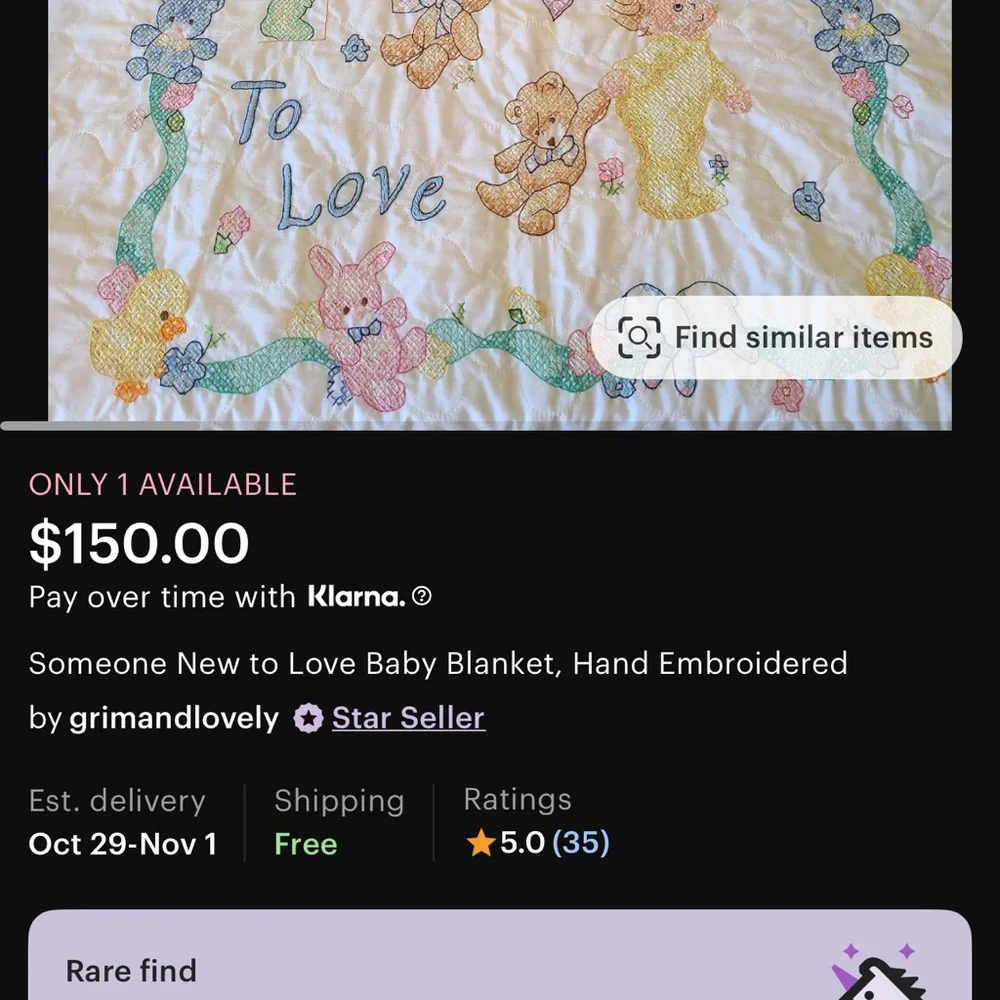 Delightful‎ Baby Quilt with Embroidered Characters